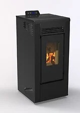 Poêle à granulés de bois moderne autoportant 8KW en acier avec télécommande pour chauffage intérieur et utilisation en salon - Product Image 6