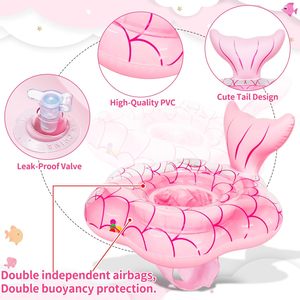 Top Rated 25.6 Inch Infant Pool Float Extra Wide Safety Anti Flip Baby Swim Trainer <b>Inflatable</b> Float for 6 to 36 Months Kids - Product Image 5