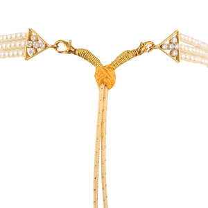 Joyería de moda chapada en oro indio CZ Perla Rosa y blanco collar pendientes conjunto para boda - Product Image 4