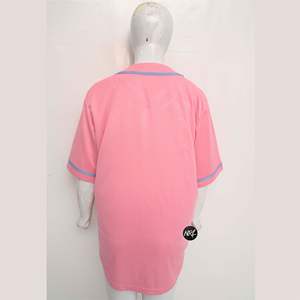 Maillot de baseball vente en gros respirant personnalisé col en V Softball chemise de sport hommes et femmes broderie Sublimation lettre maillot de baseball - Product Image 3