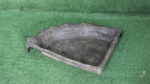 Pierre artificielle KNT en fibre de verre grise, moulée à la main, incassable, légère, de forme ronde, finition aspect pierre pour bassin de jardin, idéale pour les lotus et les poissons. - Product Image 5