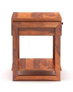 Mesita de noche de madera de Color miel con 1 cajón y 1 estante para dormitorio, sala de estar, hogar, mesa auxiliar de madera, el Artware más confiable - Product Image 5