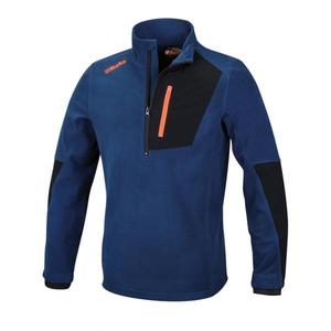 เสื้อสเวตเตอร์ใส่ทำงานไมโครฟลีซยืดมีซิปสั้นสีน้ำเงินรุ่นเบต้า - Product Image 1