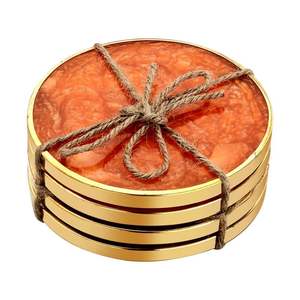 ชุดจานรองแก้วและแผ่นรองแก้วทำจากทองเหลืองทำจากอินเดียสำหรับงานแต่งงานและงานปาร์ตี้ - Product Image 1