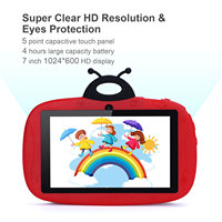 C idea Fabricant Quad Core WIFI Tablette pour enfants 4 + 32 Go TF512Go 7 pouces Tablette pour enfants Android 12 pour l'éducation avec étui (rouge)