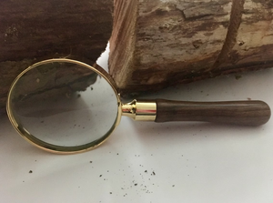 Lupa de madera torneada a mano para mesa de estudio en casa libro decorativo lectura mapa guía diseño náutico coleccionable al por mayor - Product Image 3