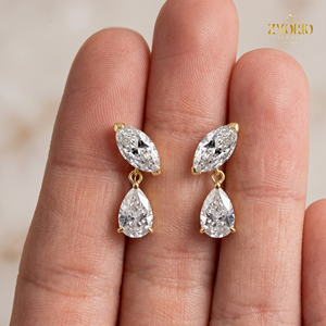 Pendientes de Estrella de Mar con Micro Pavé de Diamantes Cultivados en Laboratorio en Oro de 14K de Zyorio Jewels - Joyería de Boda Moderna Inspirada en el Océano para Mujer - Product Image 5