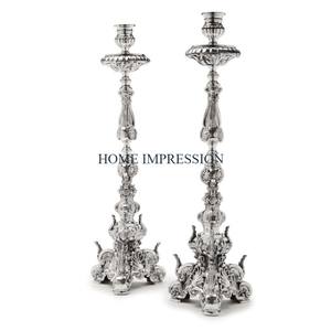 Juego de 2 candelabros de decoración de mesa de Color dorado y verde de Metal de la mejor calidad, diseño de lujo, vela de Metal con forma personalizada - Product Image 6