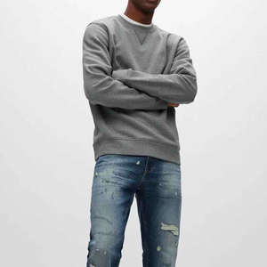 Sudadera de invierno para hombre con cuello redondo bordado con logotipo personalizado de alta calidad, secado rápido, 100% de algodón - Product Image 4
