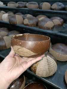 Offre Spéciale 2025 bols en noix de coco | 100% bols naturels du Vietnam | Bol de service décoratif en coquille de noix de coco biologique - Product Image 4