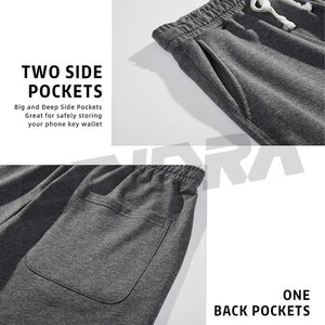 กางเกงขาสั้นวิ่งลำลองผู้ชายดีไซน์แห้งเร็วระบายอากาศได้ดีมีสไตล์พร้อมเชือกผูกเอวยางยืดสวมใส่สบายเหมาะสำหรับยิมออกกำลังกายการเดินทาง - Product Image 4