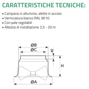 Difusores y Rejillas de Aire Acondicionado Tecnosystemi con Aspas Ajustables y Circulares en Vórtice - Product Image 4