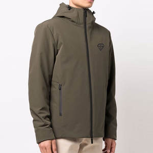 Men's Breathable <b>Waterproof</b> Windproof Softshell <b>Jacket</b> Warm Stand Collar Winter Outdoor <b>Thin</b> Wear Resistant 100% Polyester - Product Image 3