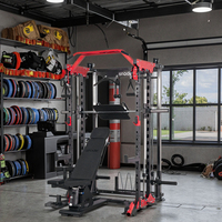 Poulies réglables Smith Machine équipement de musculation multifonction avec système de croisement de câbles pour une utilisation en salle de sport à domicile