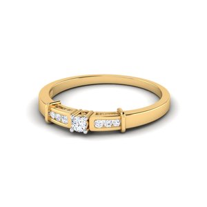Trendy New Unique Gold Plated IGI Certified Wedding Ring Brilliant Cut Lab Grown Diamond Bezel Set Optimal Women's Engagement - Product Image 4