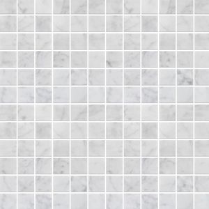 Square Milky White Marble <b>Mosaic</b> Tile Polished Surface Water Resistant Eco-Friendly 8mm Thick Modern Interior Wall Use - Product Image 4