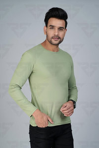 polyester round neck <b>plain</b> solid full sleeves <b>t</b> <b>shirts</b> <b>for</b> men's customized logo design OEM <b>printed</b> and embroidered <b>t</b> <b>shirts</b> - Product Image 4
