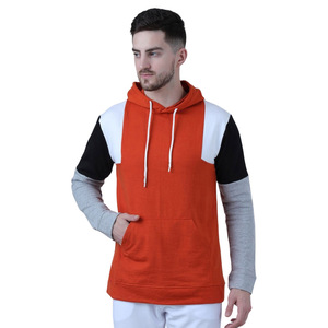 Sweat à capuche à blocs de couleurs pour hommes, sweat-shirt streetwear décontracté personnalisé avec poche kangourou et capuche à cordon de serrage - Product Image 6