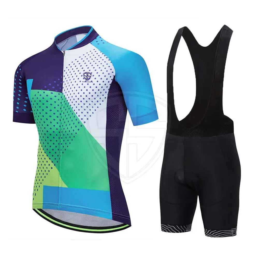Wholesale Custom Cycling Jersey & Shorts Uniform Set For Men Customized Design Men Cycling Suits