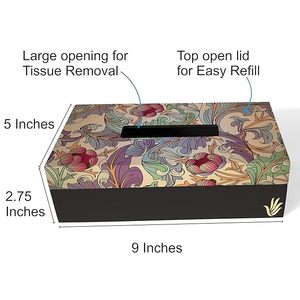 High Quality Napkin <b>Holder</b> Countertop Floral Design Napkin Dispenser Multifold Trifold for <b>Kitchen</b> and Bathroom <b>Tissue</b> Box - Product Image 3