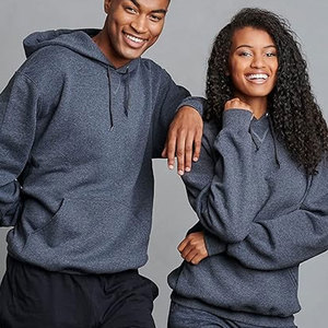 Sudadera Deportiva Extra Grande con Bolsillo Canguro y Capucha de Grafito - Product Image 1