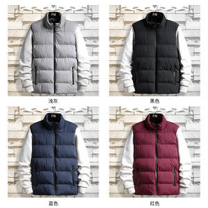 Custom Embroidery 90% <b>White</b> Duck Down Sleeveless Winter Puffer <b>Vest</b> for <b>Men</b> Casual Style Warm Fabric Top Seamless Craft - Product Image 5