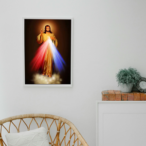 Art mural <span class=keywords><strong>de</strong></span> Jésus dans les nuages, peinture <span class=keywords><strong>de</strong></span> Jésus-<span class=keywords><strong>Christ</strong></span> qui éclaire, décoration murale religieuse et images <span class=keywords><strong>de</strong></span> Jésus pour le mur - Product Image 3