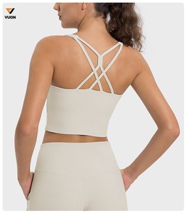 Sujetador deportivo sin costuras de alta calidad para mujer, Sujetador deportivo Halter para entrenamiento de gimnasio con logotipo personalizado para mujer - Product Image 6