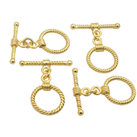 Fermoir à bascule géométrique multi-usages en cuivre plaqué argent antique Prem Bhaya 18x30mm 14x24mm pour la fabrication de bijoux B568
