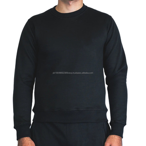 Sweats à capuche imprimés personnalisés OEM Causal Sweatshirts Dry-Fit Ras Du Cou Manches Longues Plus La Taille Tricoté 100% Coton Hommes Pull Noir - Product Image 3