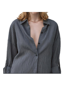 Camisas con botones para mujer, camisas de vestir de manga larga, blusas sólidas de oficina de trabajo con cuello, blusas con corsé, camisas para mujer, vestido de parte Sexy - Product Image 3