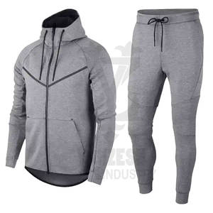 2023 dernière conception personnalisée légère de haute qualité hommes Jogging costumes 100% coton 2 pièces survêtements ensemble brodé hiver - Product Image 6