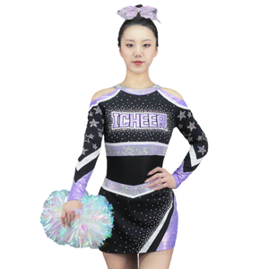 Uniformes de performance de pom-pom girl Tenues respirantes et flexibles pour un confort maximal - Product Image 4