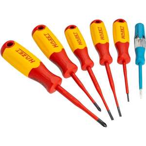 Juego de Destornilladores de Alta Tensión Hazet para Electricistas, Kit de Herramientas de 6 Piezas - Product Image 1