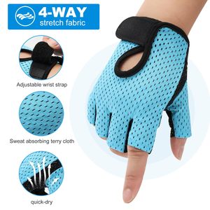 Gym <b>Weight</b> Lifting Fitness Cycling Sports Non-slip Breathable Polyester Anti-UV Stretch Full Finger Tactical Gloves - Product Image 3
