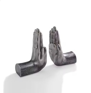 Accents décoratifs, porte-livres de bureau en aluminium moderne, personnalisable, fournitures de bureau, décoration de table, organisateur de livres, porte-livres - Product Image 2