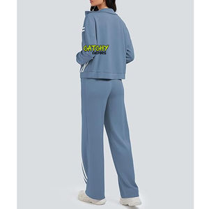 2025 printemps mode à la mode S-2Xl survêtement femmes sport Flare pantalon deux pièces ensemble - Product Image 3