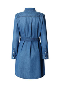 Logo personnalisé écologique tissé dentelle Denim chemise Robe femmes décontracté bouton sans manches mode vente en gros fabricant de vêtements - Product Image 6