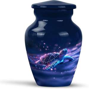 Nuevo diseño de lujo hecho a mano Metal urna elegante Almacenamiento de cenizas para memoriales familiares funerales y exhibición en el hogar de la India - Product Image 5