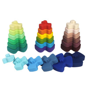 Juguetes Apilables de Silicona para Bebés de 2 a 4 Años, Libres de BPA, de Grado Alimenticio, Personalizados, Educativos, Suaves, Venta al por Mayor - Product Image 4