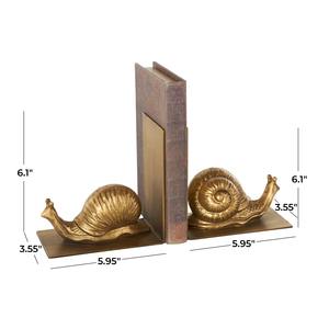 Porte-livres en métal doré en forme d'escargot pour étagère de salon, espace de travail de bureau, salle d'étude et présentation décorative, vente en gros en provenance d'Inde - Product Image 3