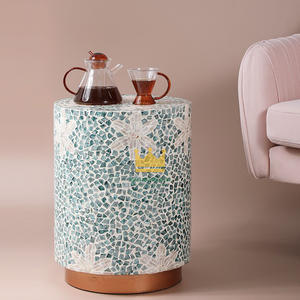 Taburete de nácar de lujo de Vietnam, artesanía de fregona natural para decoración del hogar, muebles de vida - Product Image 1