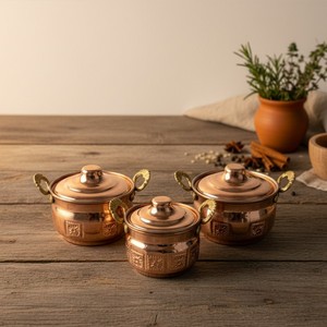 Mini Cocina de Juguete de Cobre, Juego de Utensilios de Cocina de Madera para Niños en Edad Preescolar, Juguetes para Niños, Caja de Juego DIY - Product Image 3