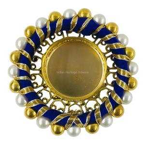 ที่ใส่ชาโลหะรูปดอกไม้สีแดงงานแฮนด์เมดสไตล์อินเดียอุปกรณ์ตกแต่งบ้านงานเฉลิมฉลองเทศกาลดิวาลีขนาดใหญ่ - Product Image 4