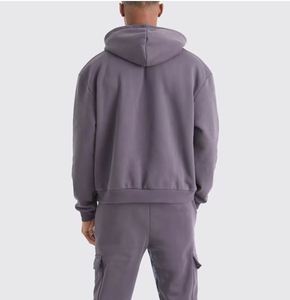 ชุดวอร์มสำหรับผู้ชายแบบล้างกรดชุดวอร์มสีพื้นแบบสั่งทำ - Product Image 5