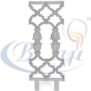 Barandilla de Hierro Fundido Galvanizado Plateado, Moderna, para Balcón, Escalera, Porche, Seguridad, 1 a 3 Pies de Altura, 4 a 7 kg de Peso, Ajustable, al por Mayor - Product Image 3