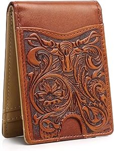 Cartera Corta de Cuero Genuino para Hombre, Estilo Vintage, con Cierre Abierto, Monedero de Lujo Hecho a Mano con Bloqueo RFID y Gran Capacidad - Product Image 1