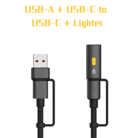 Câble de charge rapide 4-en-1 USB-C vers Type-C PD 60W 3A, gaine en nylon léger, conducteur en cuivre pur pour ordinateur et lecteur de codes-barres