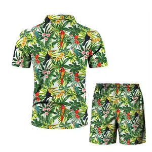 Conjunto de pantalones cortos de lino de dos piezas de verano para hombre, camisa transpirable con botones y ropa de playa corta, chándal sólido de 2 uds. - Product Image 3