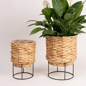 Panier porte-plantes en jacinthe d'eau à prix compétitif, vente en gros, pots tressés - Product Image 5